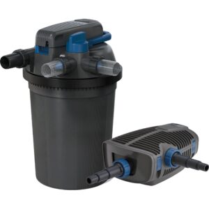 Filtre bassin oase Filtoclear Set 19000 combinaison d'un filtre à pression avec clarifiateur UVC intégré et pompe assortie oase aquamax eco premium 13000