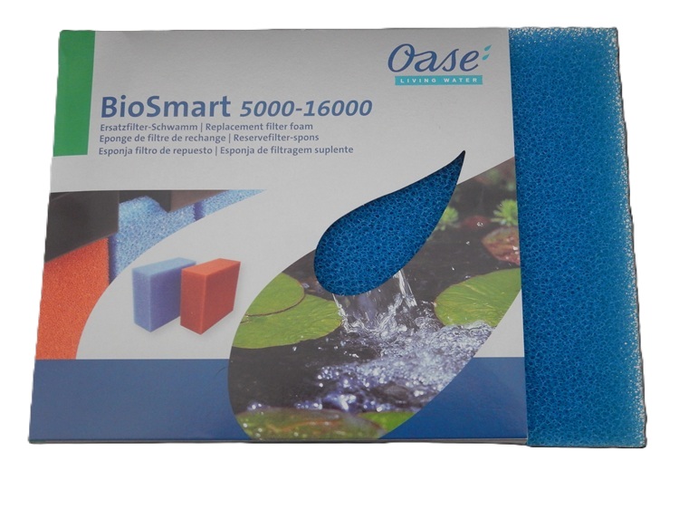 Biosmart filterspons 5000 - 16000 Blauw-grof Oase VERVANGSPONZEN voor filters Biosmart 5000/7000/8000/14000/16000