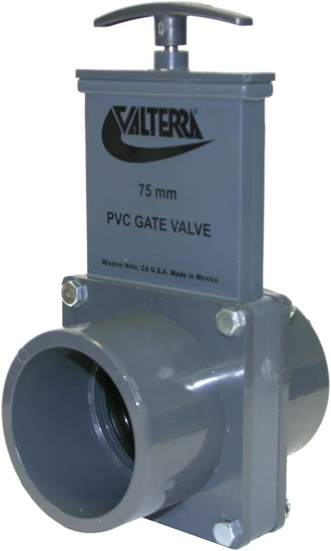 Schuifafsluiter pvc 75mm Valterra lijmverbinding guillotine afsluiter, een schuifkraan aanbevolen voor zwaardere toepassingen