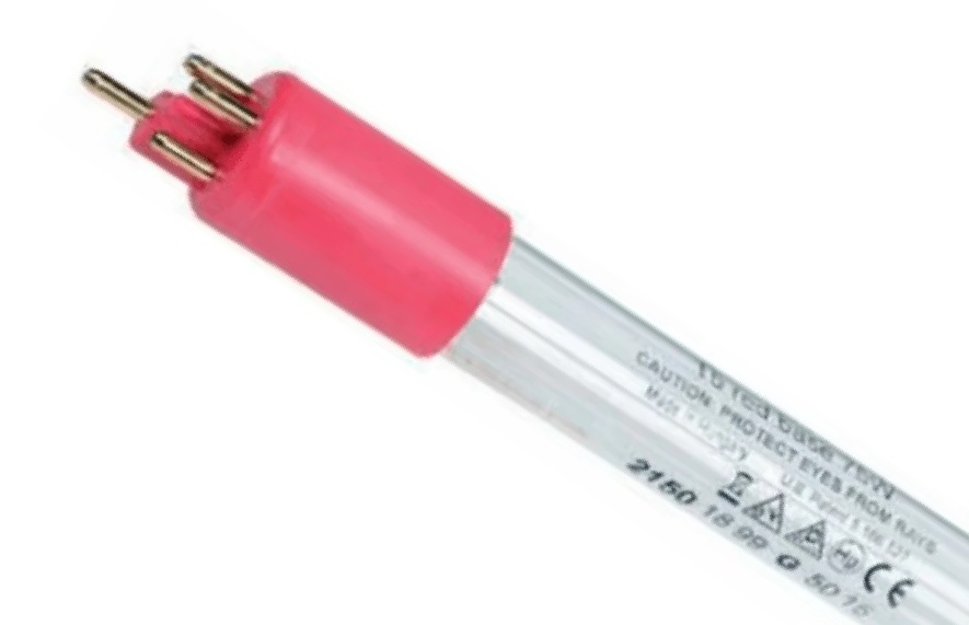 UVC lampe T5 75W ALUTECH/tech Superfish, ampoule de rechange uvc T5 75W ALUTECH/tech Superfish. Lampe avec pied spécial rouge