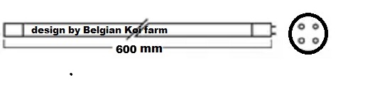 UV-C LAMP 80W AMALGAAM T5 LIGHTTECH Lengte Lamp : 600 mm
