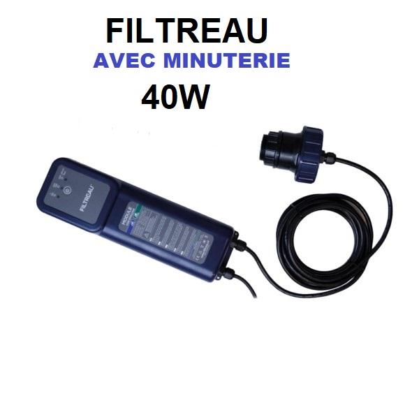 Ballast Uv-c Immergé 40W FILTREAU Amalgame partie électrique uvc immergé avec minuterie
