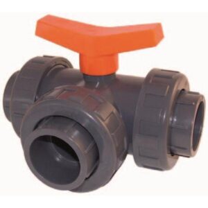 kogelkraan 3-weg pvc 25mm