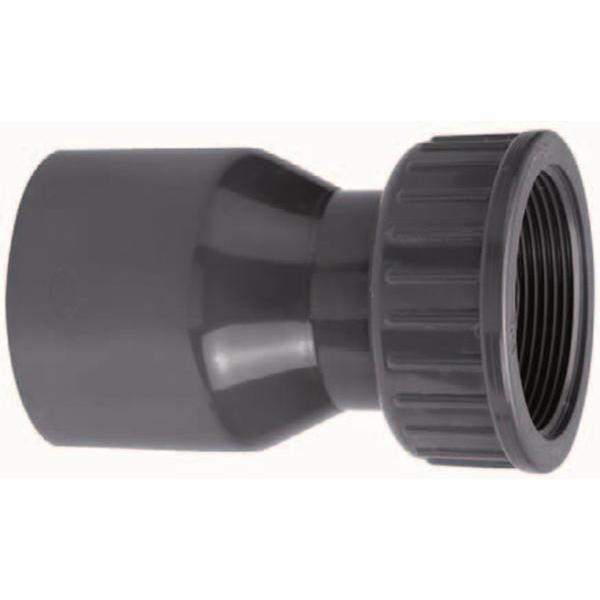 Raccord 40mm x1"1/4 bipartite (+joint) PVC
