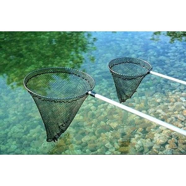 Visschepnet groot 38cm telescoopsteel 74/140cm net zwart Rond 38 x 38 x 26 cm Geschikt om vissen in het water te plaatsen en te vangen