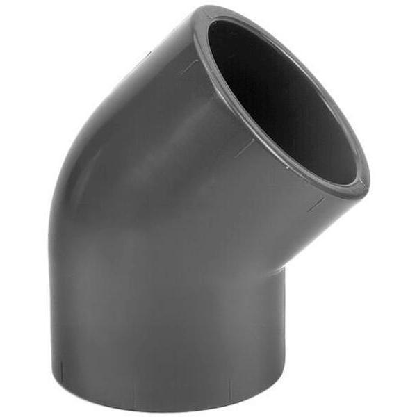 Coude 45° 40mm double manchon PVC