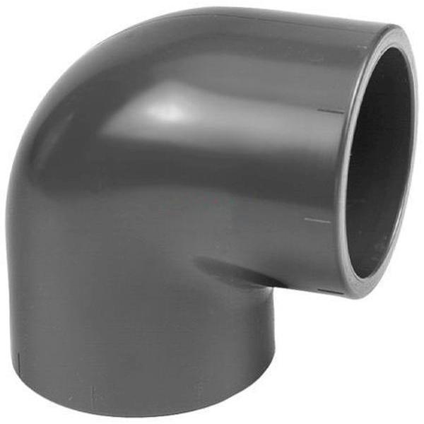 PVC pression coude double manchon 90° diam 50 mm