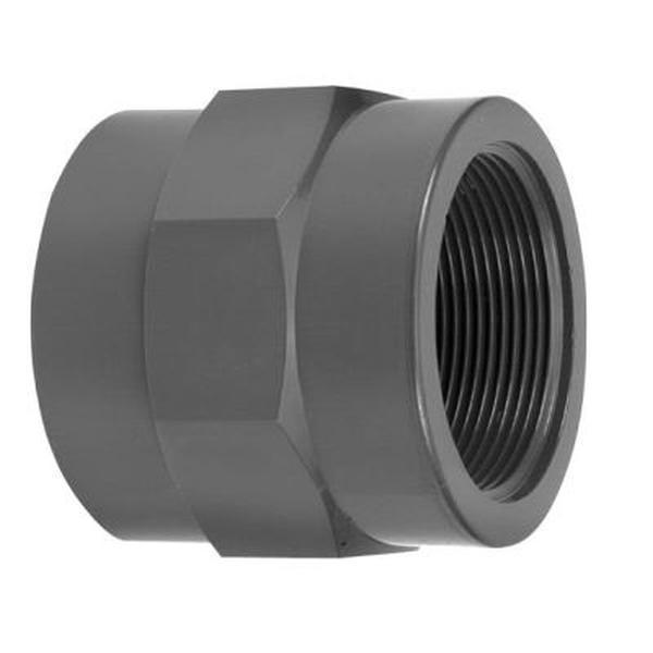 Manchon 2x taraudé 1"1/4 PVC pression
