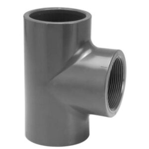 PVC druk T-stuk 3x binnendraad 1"