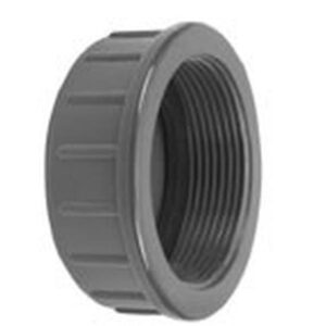 pvc schroefdeksel met dichtingsring Ø2½” druk PN16 bar donkergrijs 1x binnendraad, uvc bestendig hoogkwalitatieve drukbestendige drukvaste drinkwater pvc met keurmerk voor vijver zwembad en industriële toepassingen