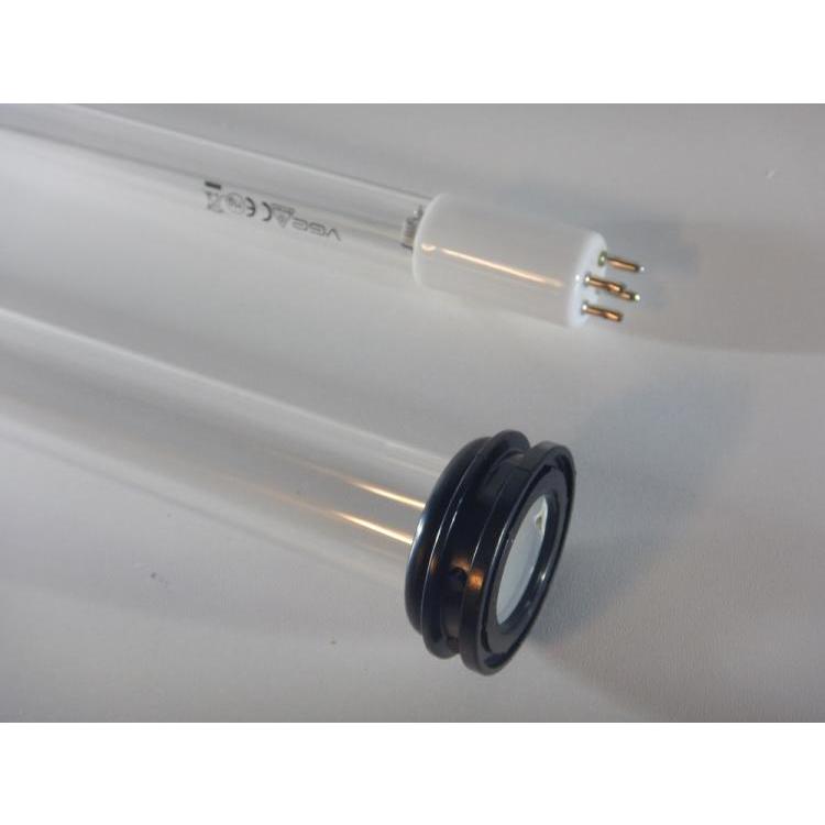 Kwartsglas + lamp voor UVC dompel AMALGAAM 40W (SET)