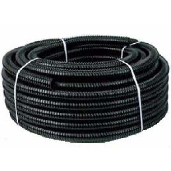 Tuyau pvc flexible annelé noir 16 mm (5/8") rouleau 30m