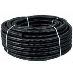 Flexibele pvc slang ringversterkt zwart 40 mm (1" 1/2) rol 30m