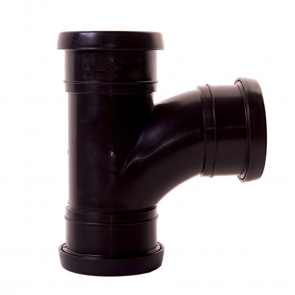 T PP noir 90° diam 110mm
