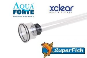 Verre quartz Midi Power UV-C 40/75W, superfish alutech/tech et Xclear budget tech/flex 40/75 Watt