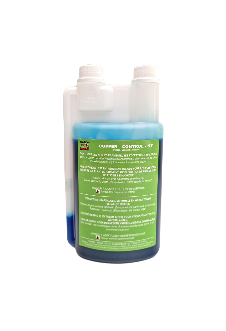 Copper control 500 ml 1 an 10m3 désinfection du bassin et CONTROLE DES ALGUES FILAMENTEUSES ET AUTRES combattre les algues filamenteuses