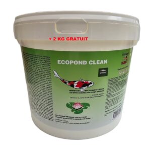 EcoPond Clean 12kg (alternatief voor BioBooster+ 200000) water conditioner voor de behandeling van 300m3 stimuleert het vijverleven met een onmiddellijk zichtbare werking, vernietigt algen (anti algen) en vermindert organische vervuiling.