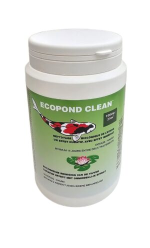 EcoPond Clean 520g (alternatief voor BioBooster+ 12000) water conditioner voor de behandeling van 13m3 stimuleert het vijverleven met een onmiddellijk zichtbare werking, vernietigt algen (anti algen) en vermindert organische vervuiling.