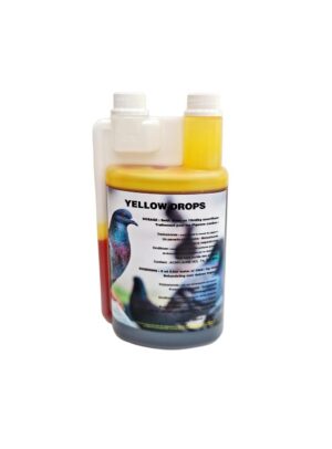 Gouttes jaunes pour pigeons 1litre, contre Trichomonas (cancer du pigeon), moissisures et infections respiratoires