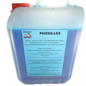 Anti Phosphate Bassin / Piscine 5Litres Phossles traite 500m3, éliminer les phosphates instantanée sans danger pour homme et animaux réduit le phosphate de 0,155 mg/L processus naturel 