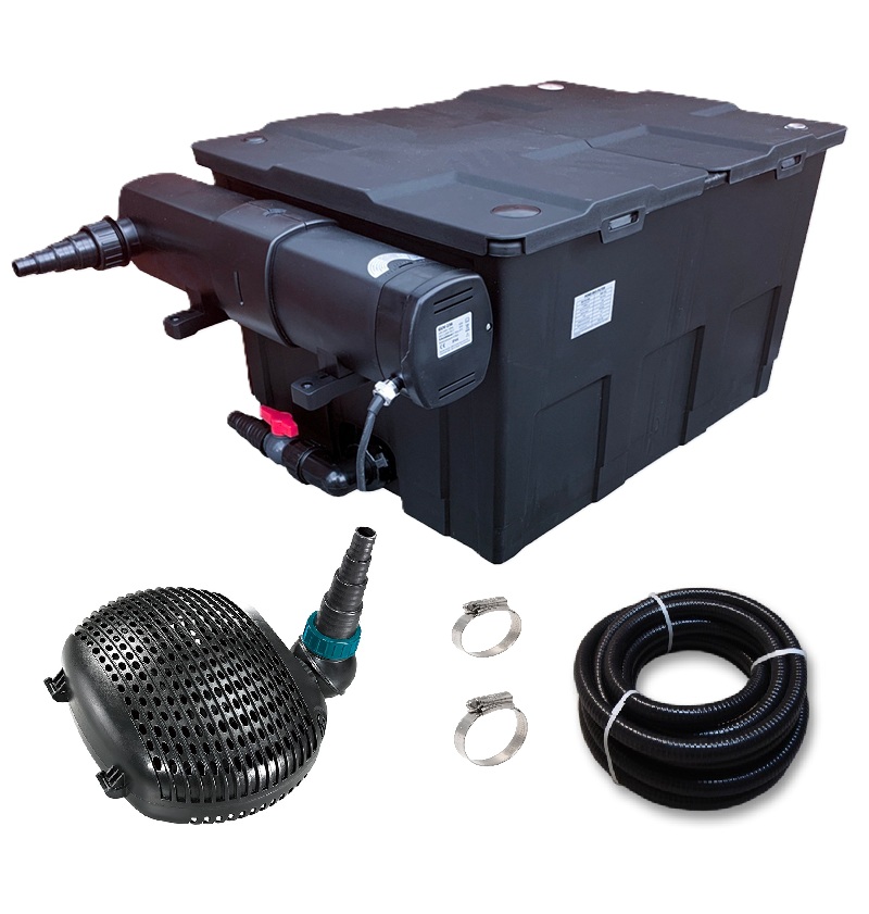 Biologische vijverfilter SmartClear MBF550 SET = Vijverfilter + Vijverpomp + UVC 36w