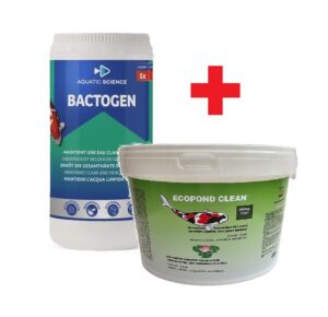 Bactogen 40000 Pack promo Combi Ecopond clean 3kg (Biobooster+ alternatif) 2 produits bactéries filtre pour piscine, bassin natation ou étang