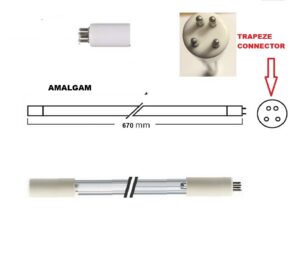 LAMPE UV-C 80W AMALGAME Superfish KOI PRO MODULE T5 Pied speciale BLANC, trapèze  N° ART.  Superfish : 06010450